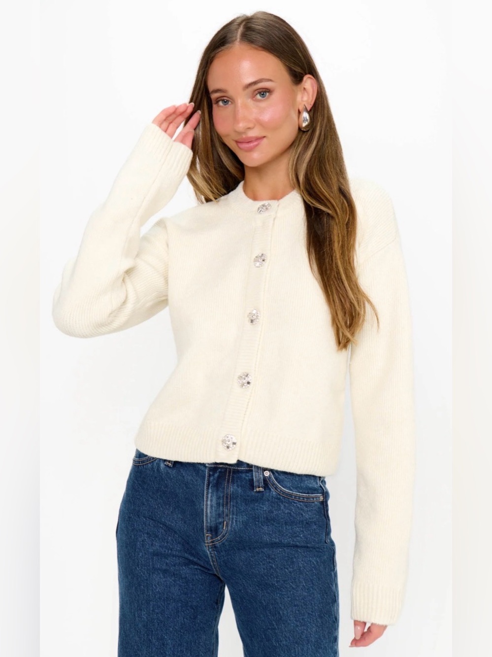 Show Me Your Mumu Maggie Cardigan in White size XS